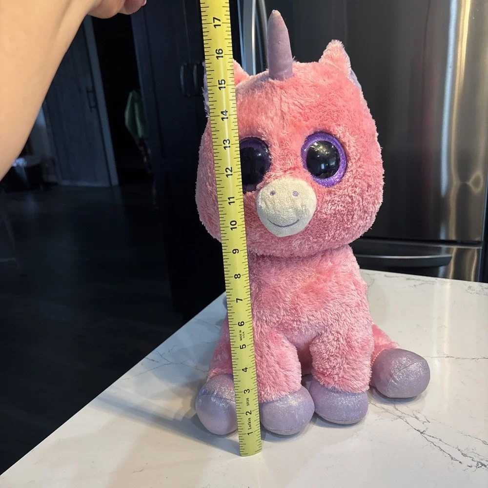 Ty Beanie Boos MAGIC Pink Unicorn Plush Toy Glitter Eyes